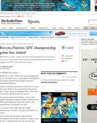 Ravens Patriots AFC championship game has started: Seattle Times